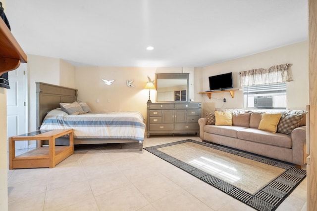 view of tiled bedroom