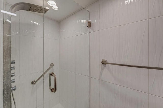 room details with a shower with shower door