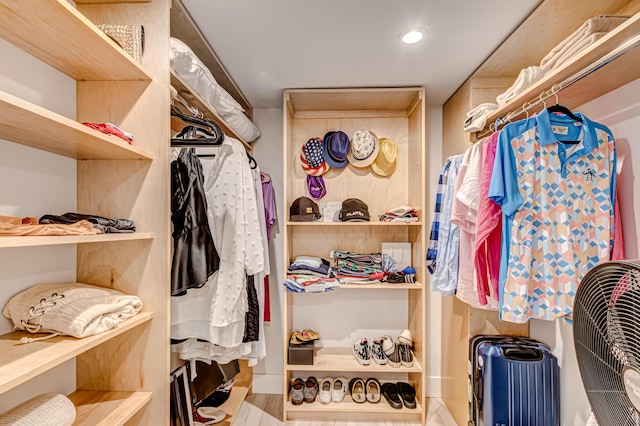 view of walk in closet
