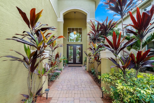 entrance to property with french doors