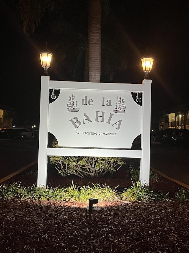 view of community sign