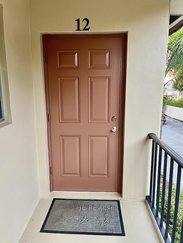 view of doorway to property