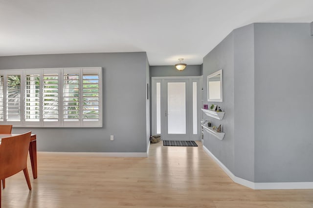 entryway featuring light hardwood / wood-style flooring