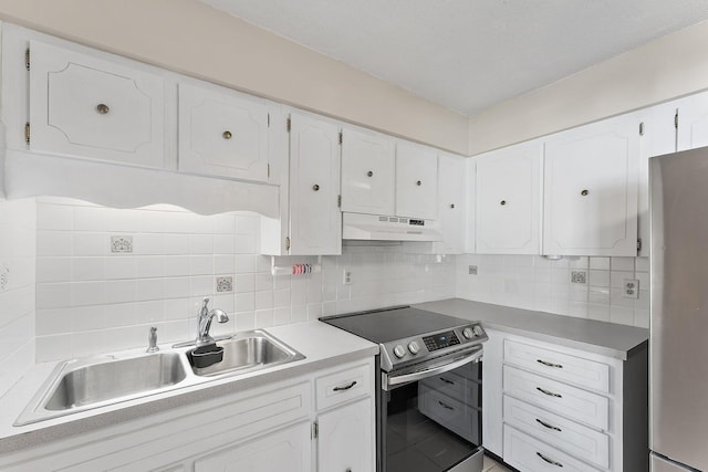 kitchen featuring white cabinets and stainless steel appliances