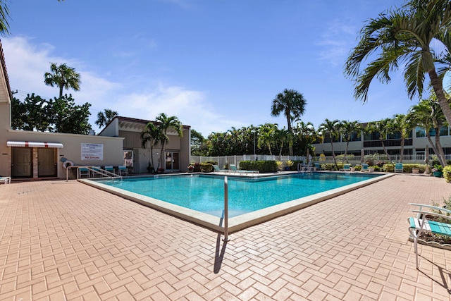 view of pool with a patio