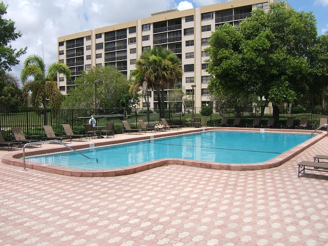 view of pool featuring a patio area