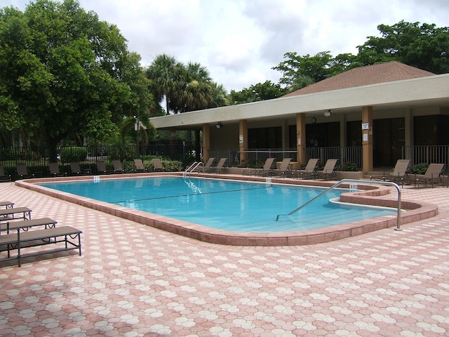 view of pool with a patio