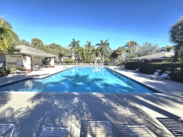 view of pool with a patio area