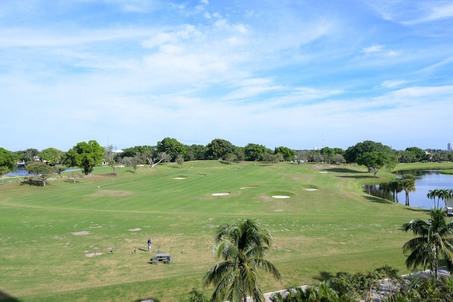 view of property's community with a water view