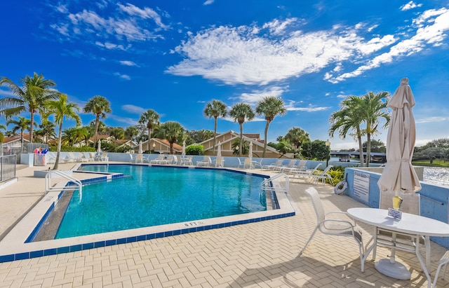 view of pool with a patio