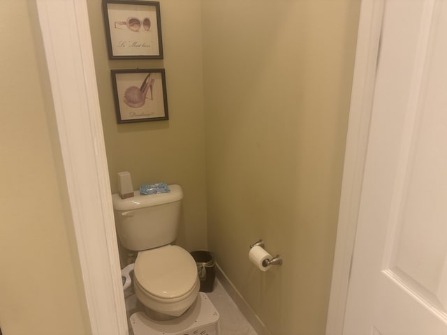 bathroom featuring toilet