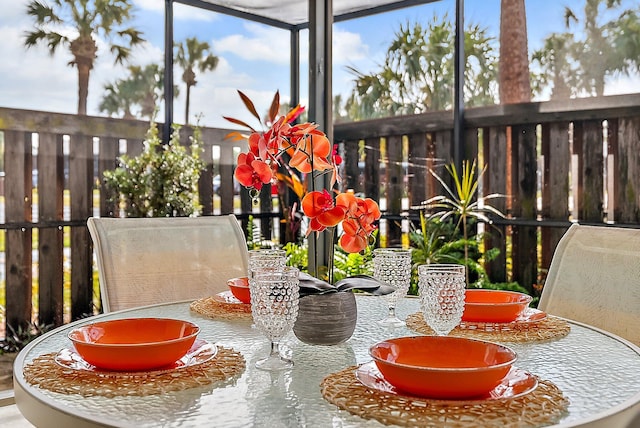 view of sunroom