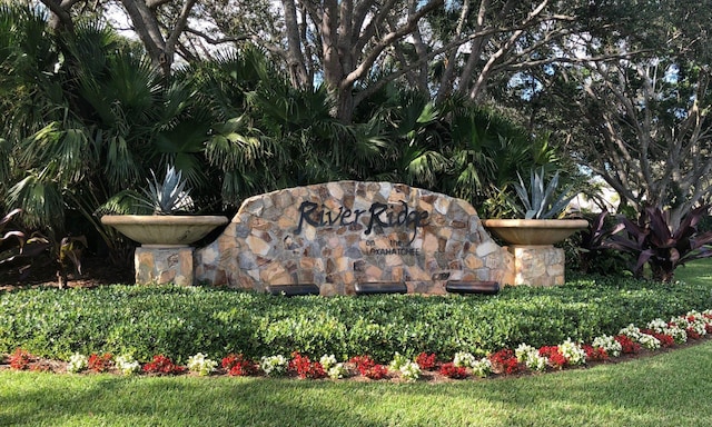 view of community sign