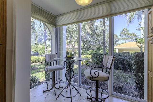 view of sunroom / solarium