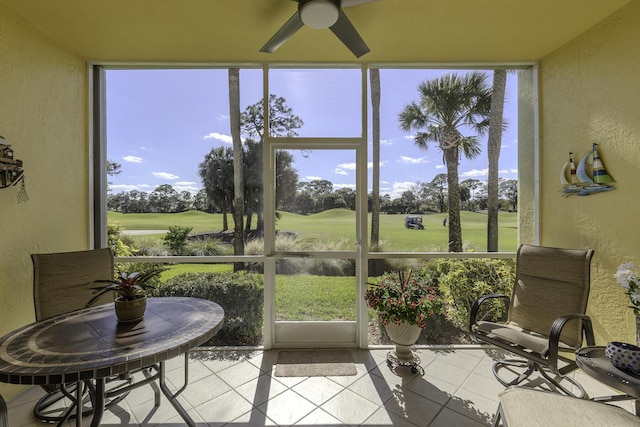 view of sunroom