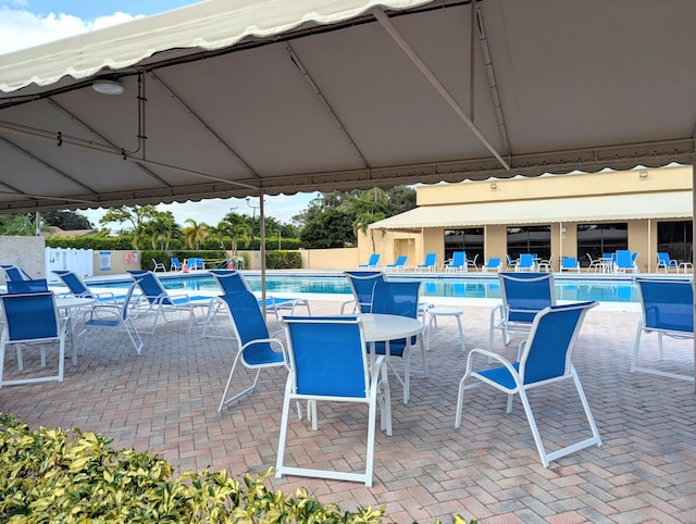 view of pool with a patio area