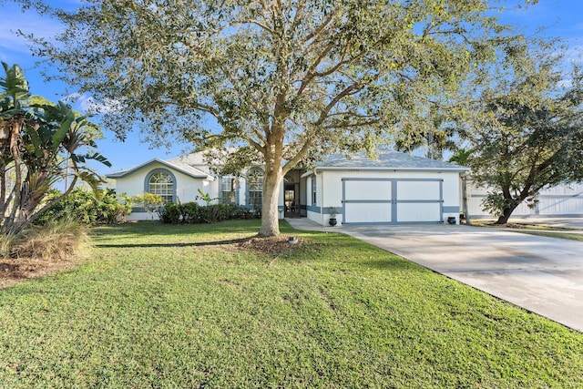 12354 Golden Eagle St, Port Saint Lucie, FL 34987 - single story home featuring driveway, a front yard, an attached garage, and stucco siding
