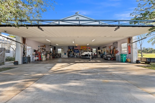 exterior space with a carport