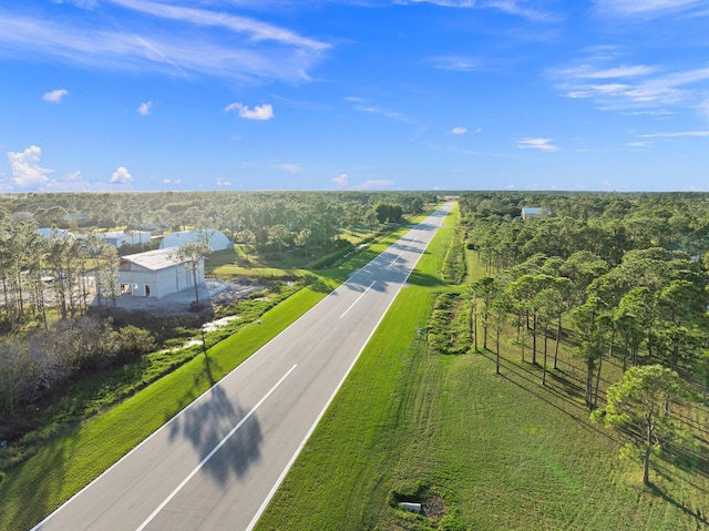 bird's eye view with a rural view