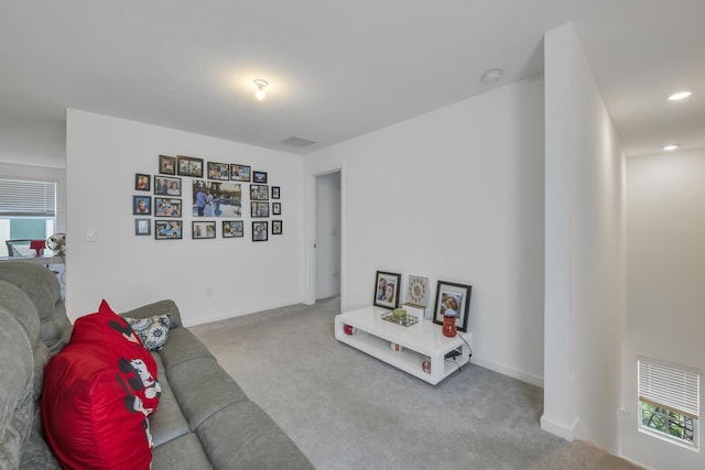 view of carpeted living room