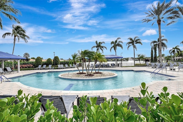 view of pool with a patio