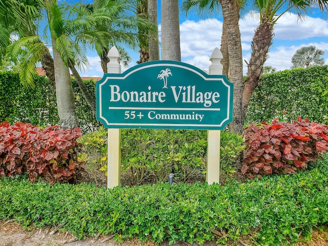 view of community sign