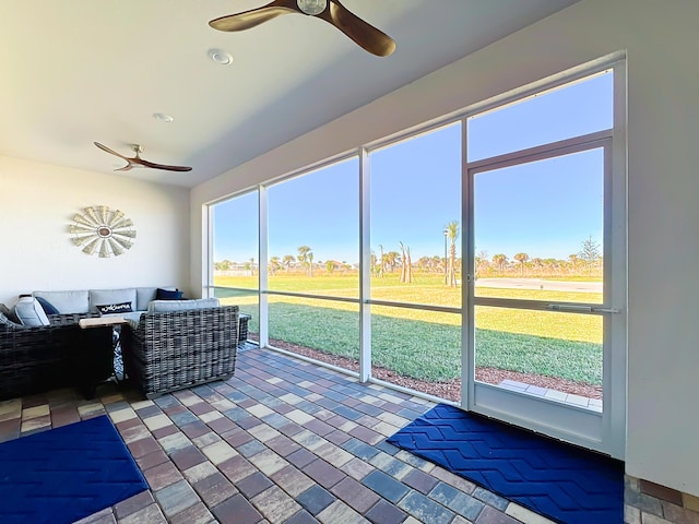 view of sunroom