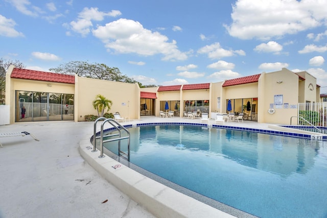 view of pool with a patio