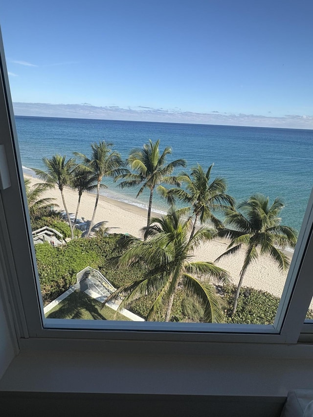 property view of water with a view of the beach