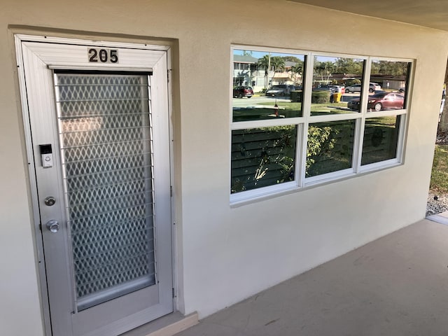 view of doorway to property