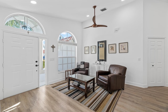 foyer featuring light hardwood / wood-style flooring