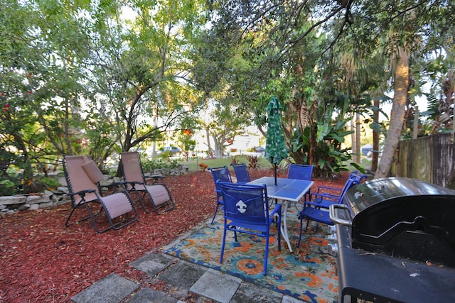 view of patio / terrace featuring grilling area