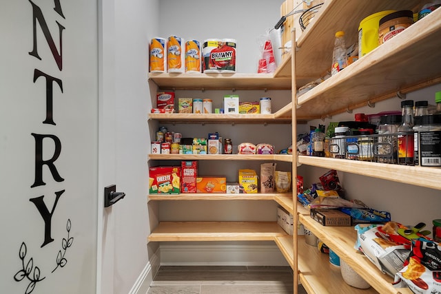 view of pantry