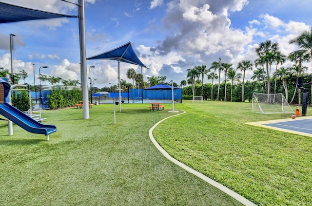 view of play area