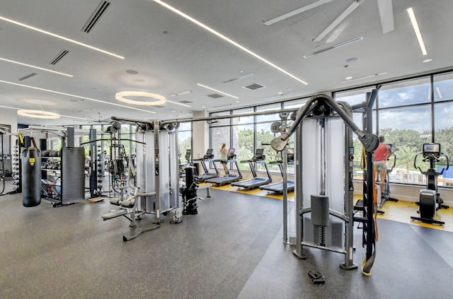 view of workout area