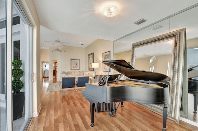 miscellaneous room featuring a healthy amount of sunlight and light hardwood / wood-style floors