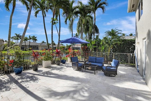 view of patio / terrace with outdoor lounge area