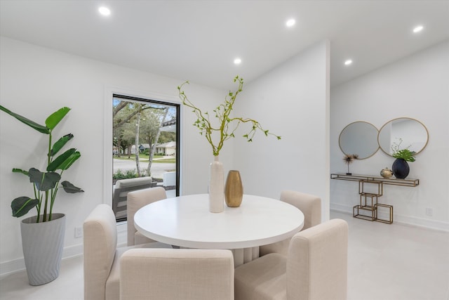 view of dining room