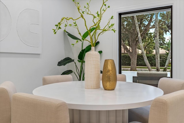 view of dining room