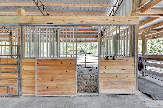 view of horse barn