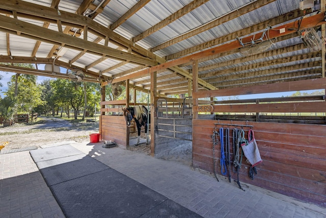 view of horse barn