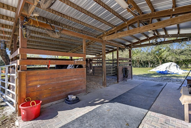 view of horse barn