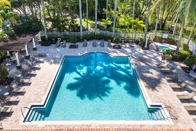 view of pool with a patio area