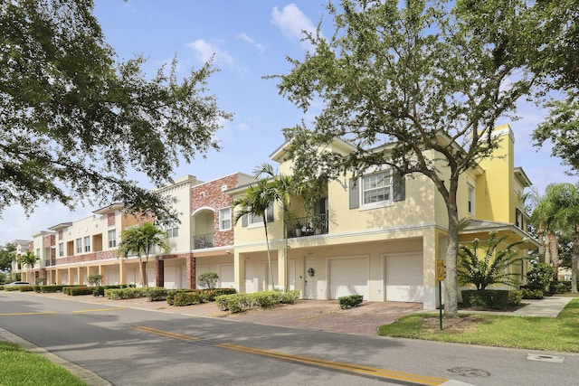 view of building exterior with a garage