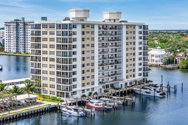 view of property featuring a water view