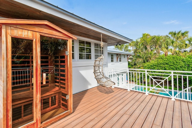 view of wooden terrace