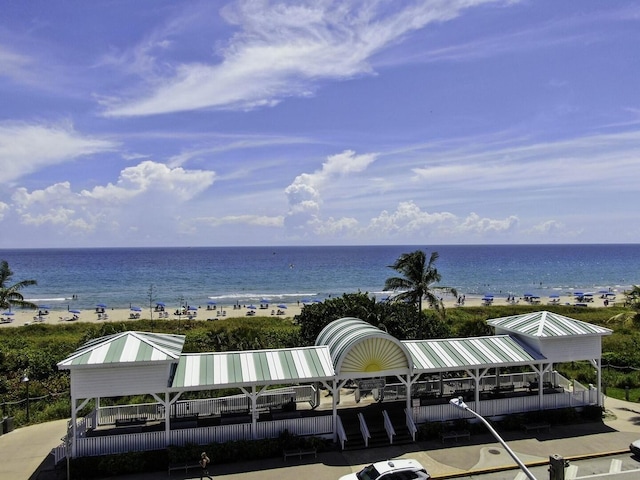 water view with a view of the beach