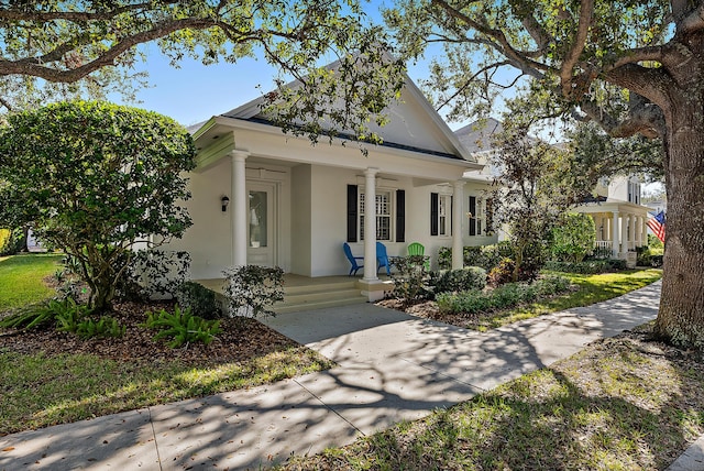 view of neoclassical home