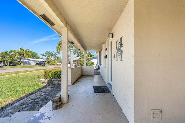 view of patio / terrace featuring visible vents
