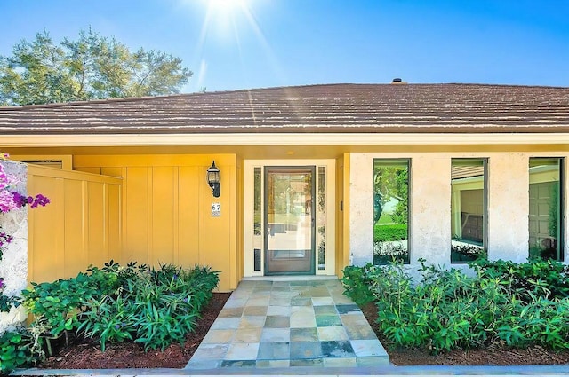 view of doorway to property